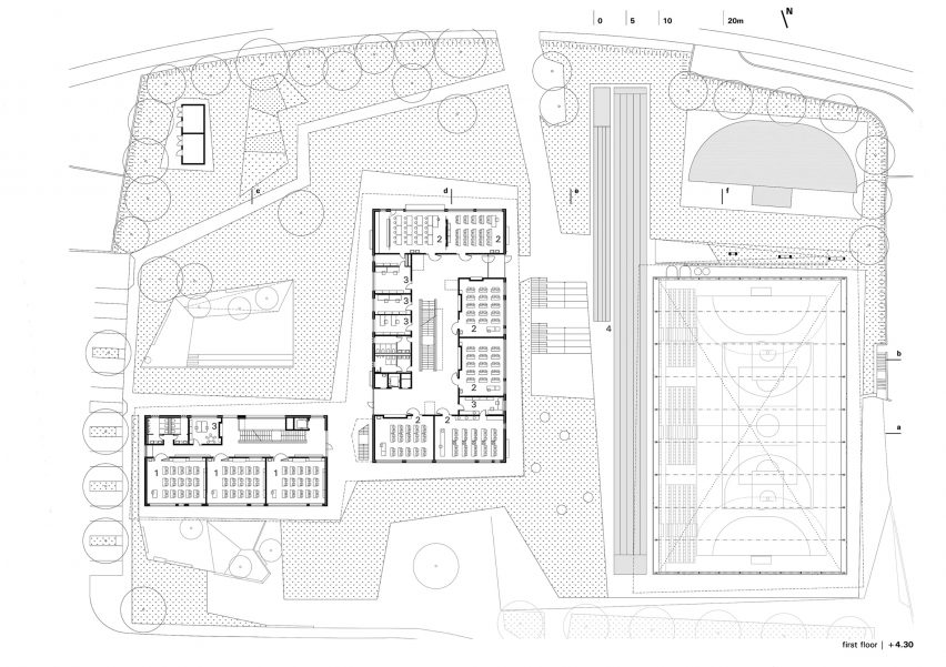 First floor plan of Pazdigrad Primary School by x3m