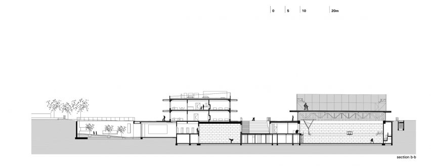 Section B-B of Pazdigrad Primary School by x3m