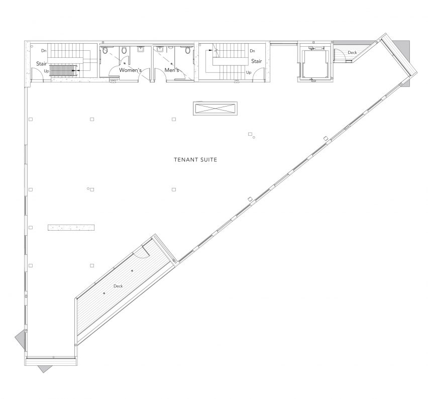 Portland Flatiron Building by Works Progress Architecture Fifth Floor Plan