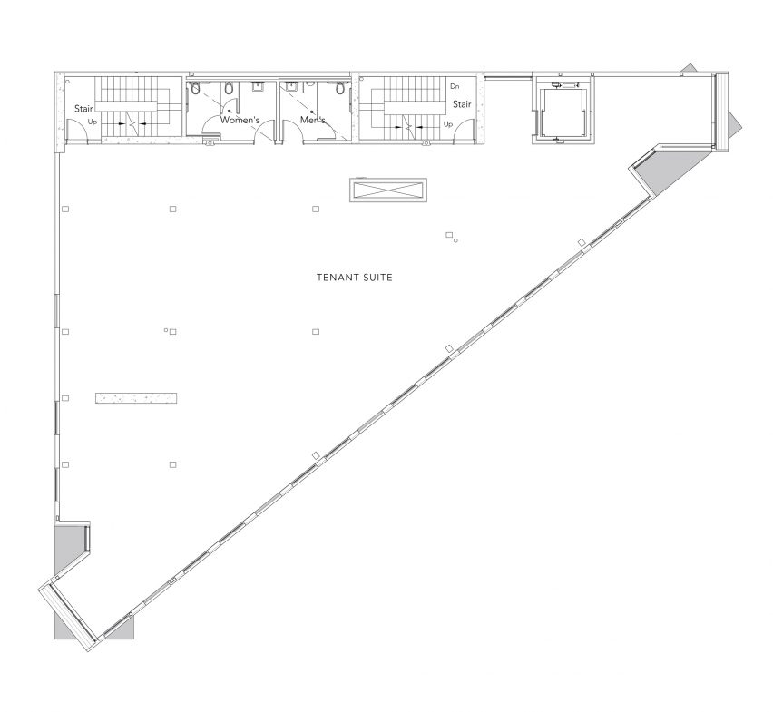 Portland Flatiron Building by Works Progress Architecture Fourth Floor Plan