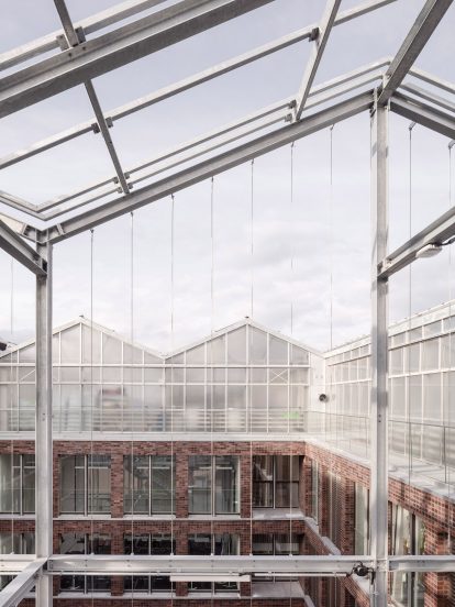 Rooftop Greenhouse offices by Kuehn Malvezzi