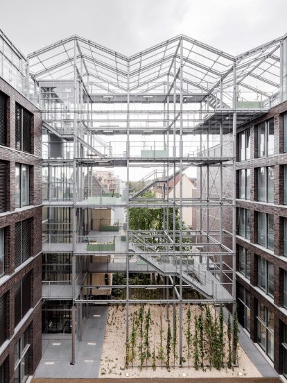 Rooftop Greenhouse offices by Kuehn Malvezzi