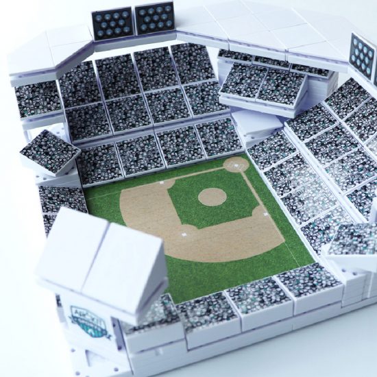 Architectural model-building kit of sports stadiums by Arckit
