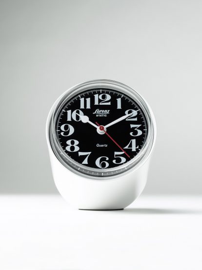 Static clock by Richard Sapper relaunched by Lorenz