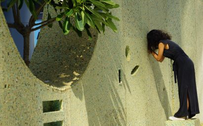 T Sakhi's Lebanon pavilion uses a wall to activate social interaction