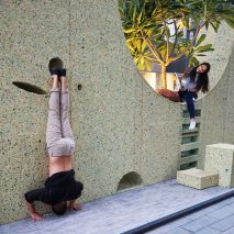 T Sakhi's Lebanon pavilion uses a wall to activate social interaction