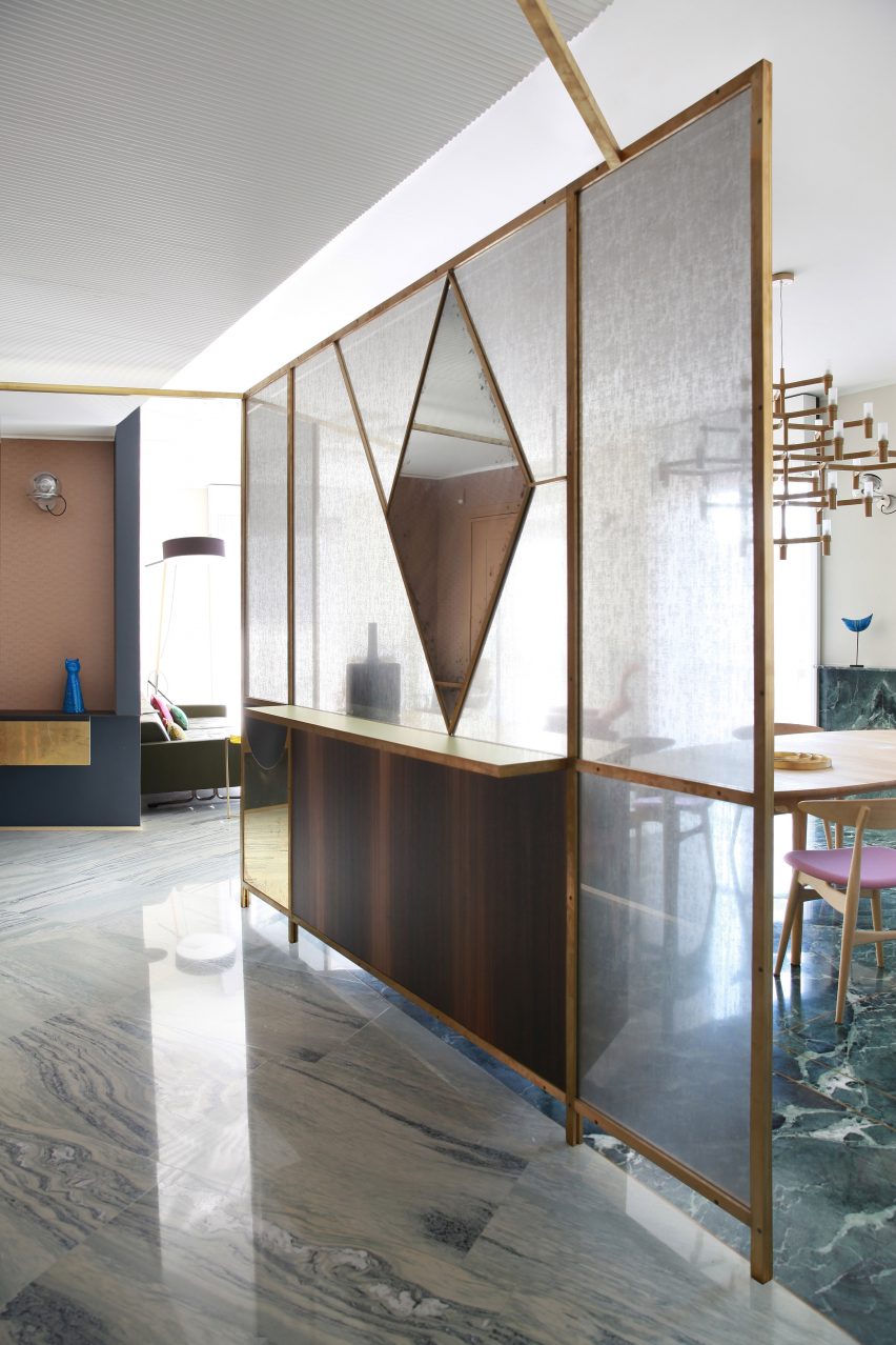 Teorema Milanese apartment, designed by Marcante Testa