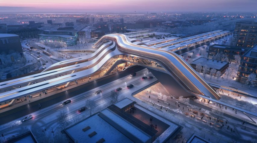Ülemiste terminal by Zaha Hadid Architects and Esplan