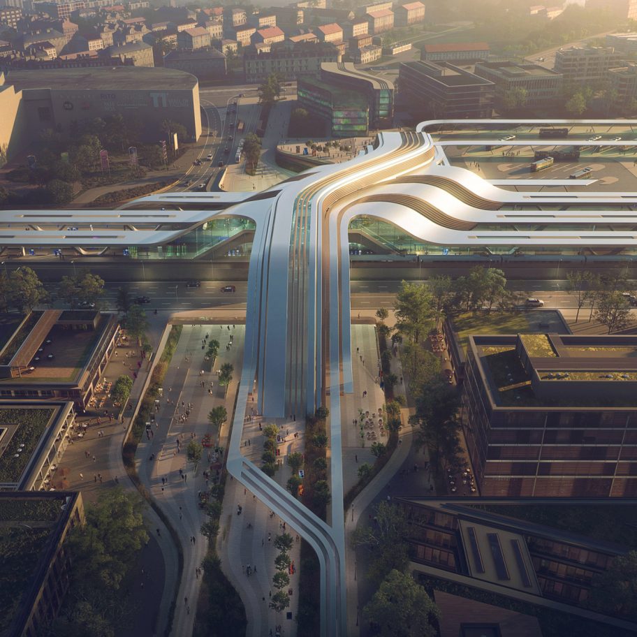 Ülemiste terminal by Zaha Hadid Architects and Esplan