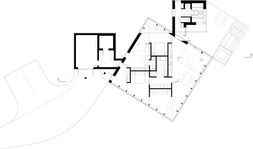 Floor plan of 3 Three Square House by Studio Puisto