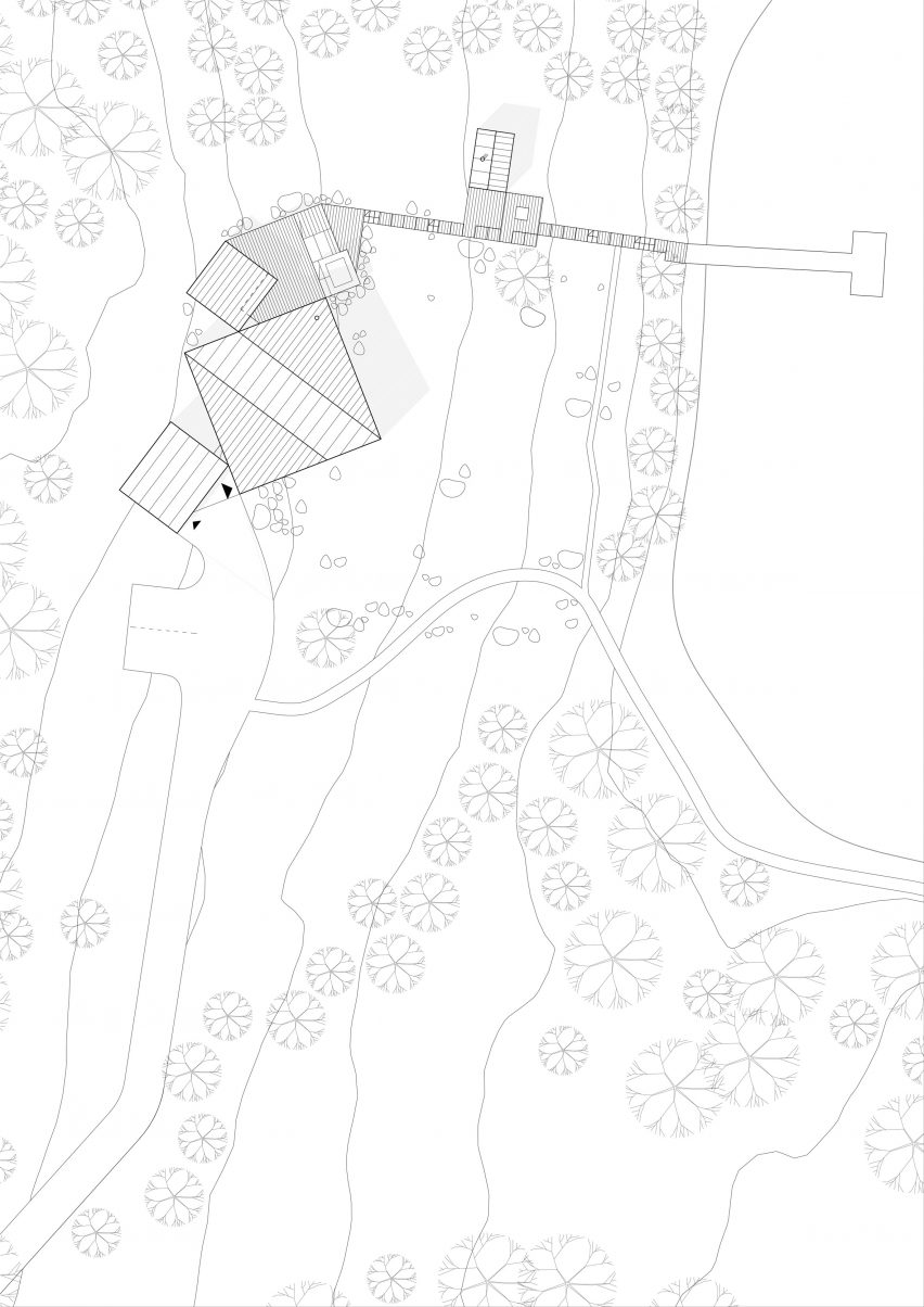 Site plan of 3 Three Square House by Studio Puisto