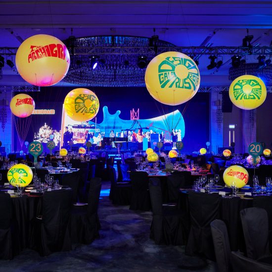 Design Trust gala 2019 designed by Archigram