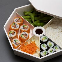 Anna Piasek makes Bento-style cellulose packaging for takeaway food