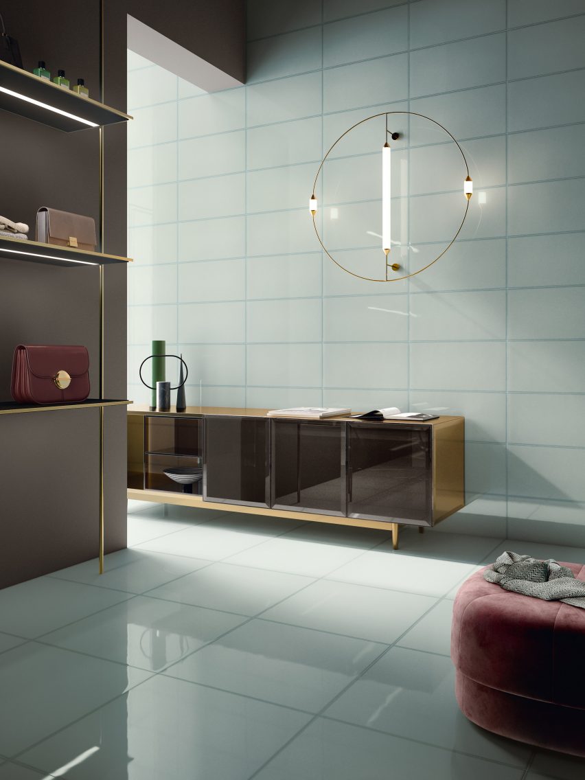 Ceramiche Refin's collection of glass-effect tiles
