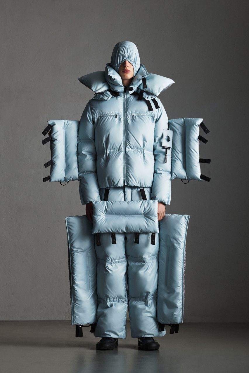 Craig Green's Moncler Genius puffer suit can be rolled up like sleeping bag