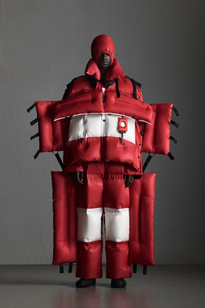 Craig Green's Moncler Genius puffer suit can be rolled up like sleeping bag