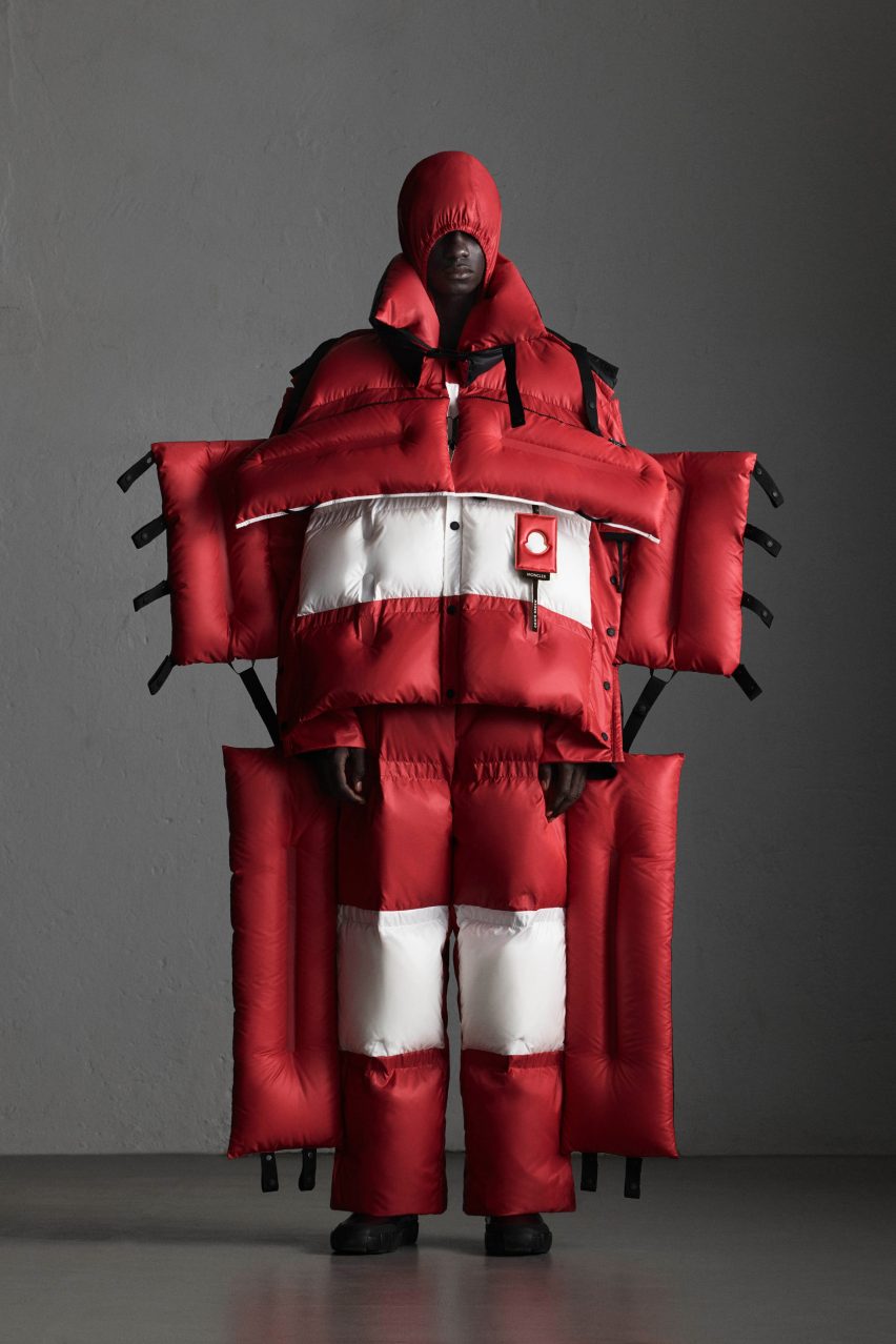 Craig Green's Moncler Genius puffer suit can be rolled up like sleeping bag