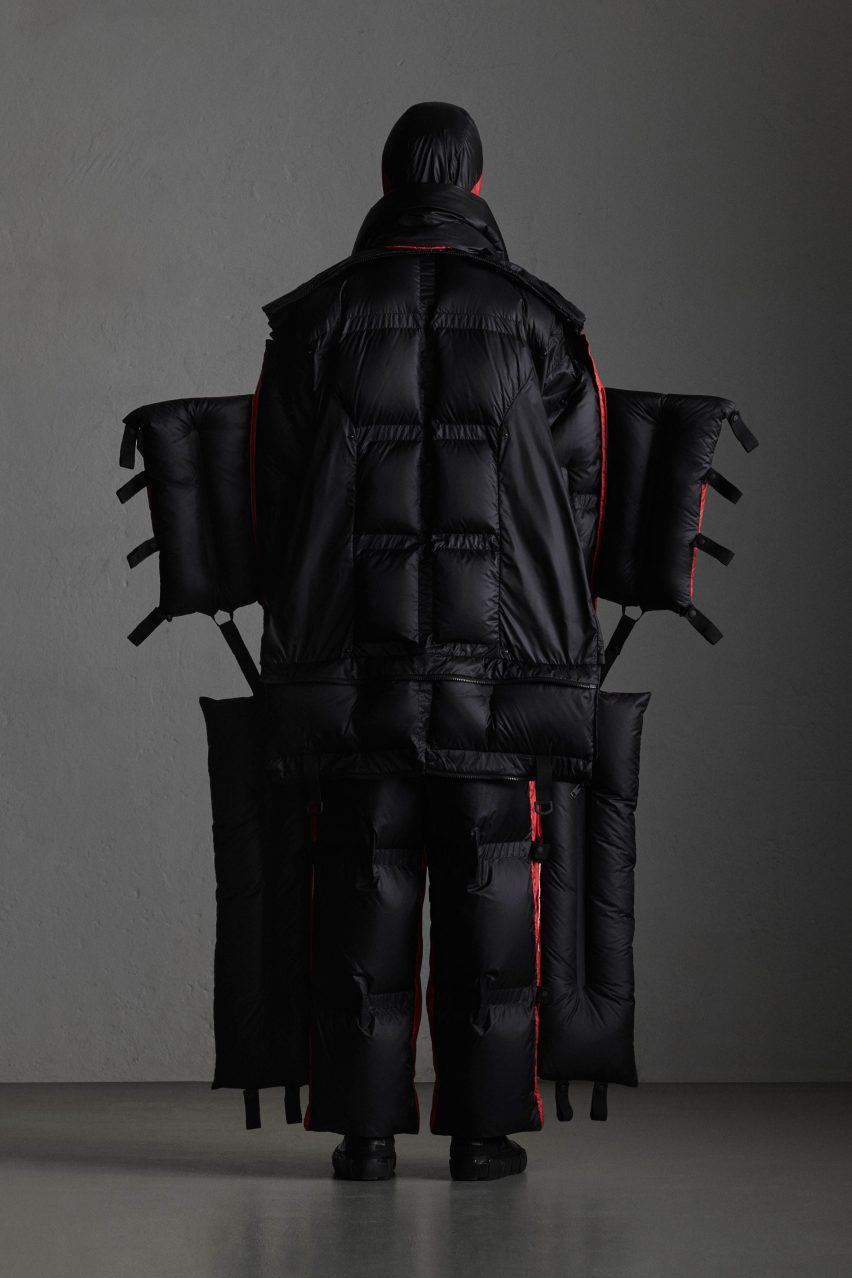 Craig Green's Moncler Genius puffer suit can be rolled up like sleeping bag