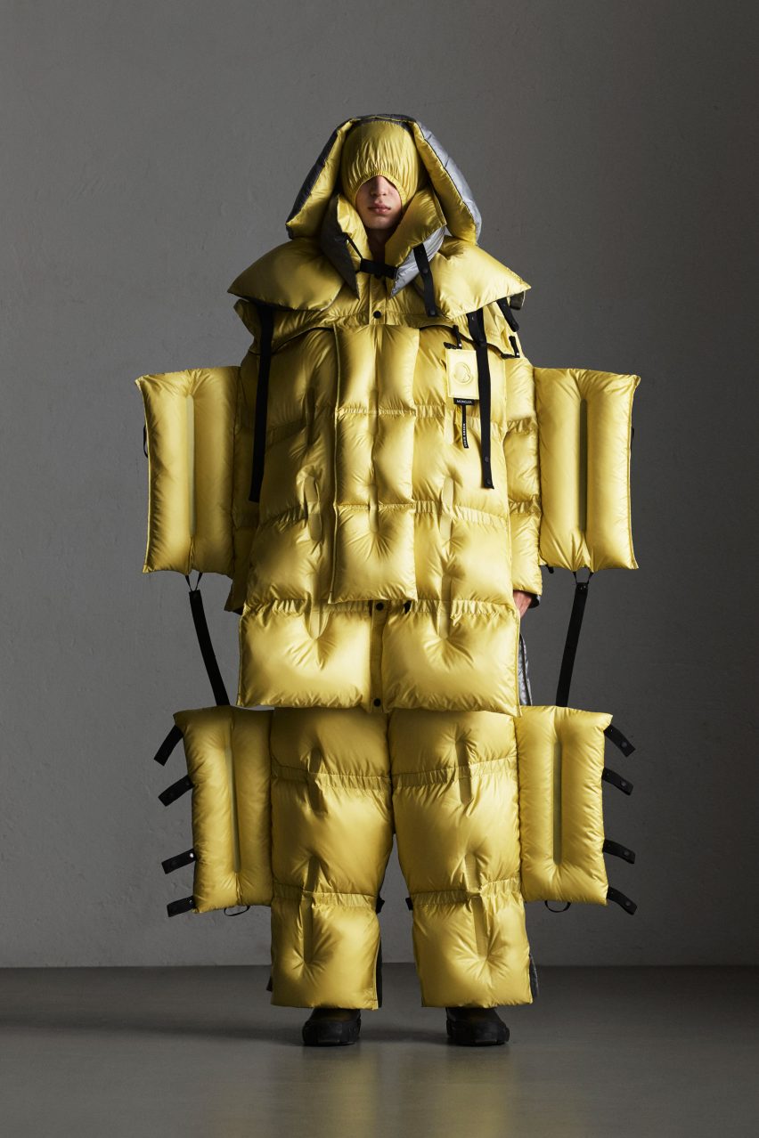 Craig Green's Moncler Genius puffer suit can be rolled up like sleeping bag