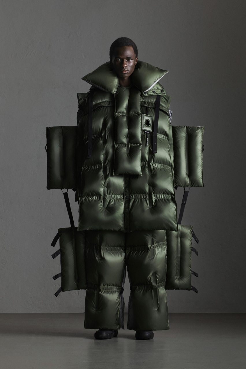 Craig Green's Moncler Genius puffer suit can be rolled up like sleeping bag