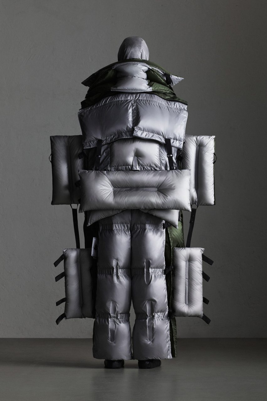 Craig Green's Moncler Genius puffer suit can be rolled up like sleeping bag