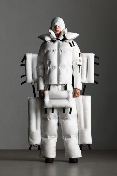 Craig Green's Moncler Genius puffer suit can be rolled up like sleeping bag