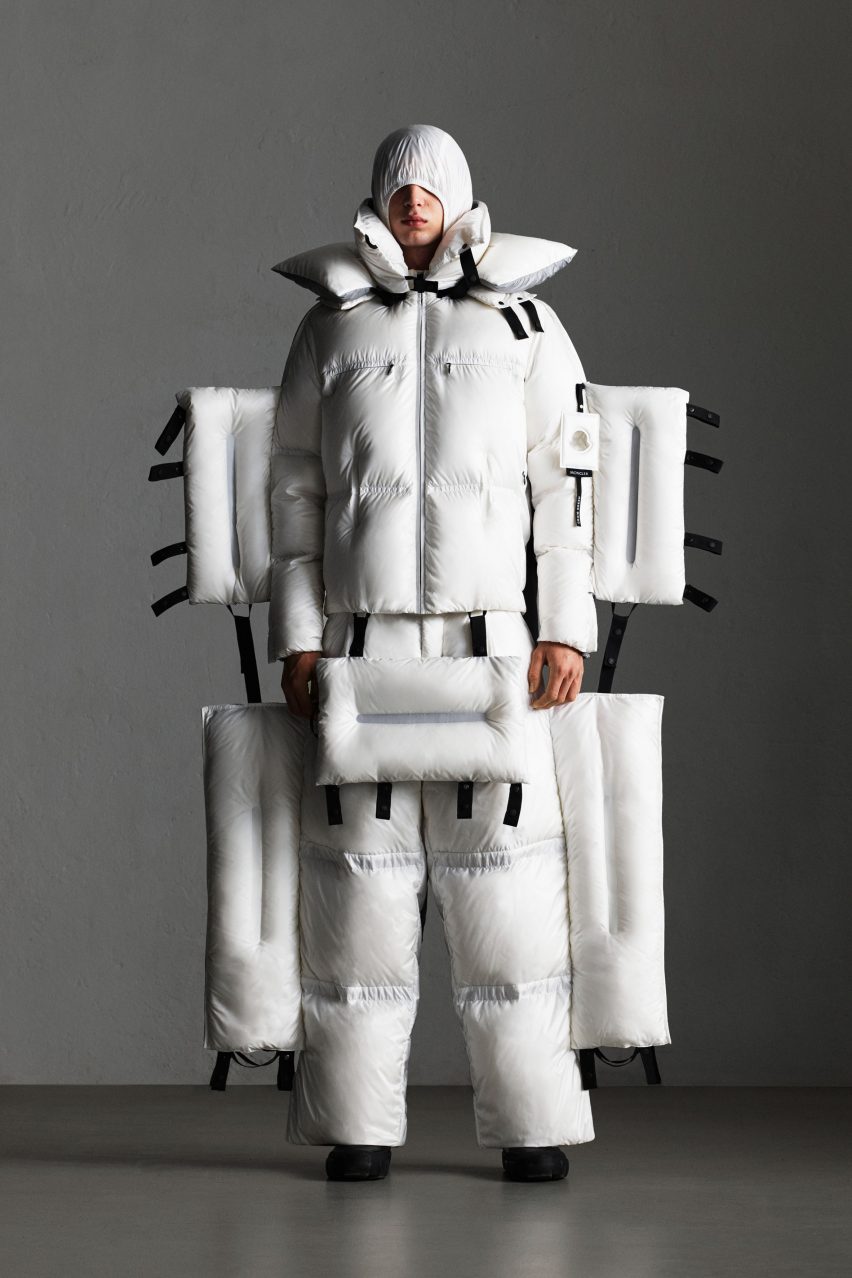 Craig Green's Moncler Genius puffer suit can be rolled up like sleeping bag