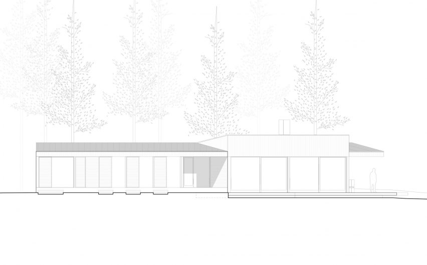 Section of Dalarna House by Dive Architects