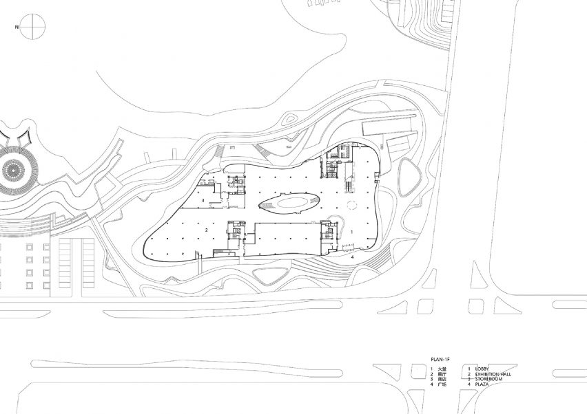 Ground floor plan of Liyang Museum Floating Melodies by CROX