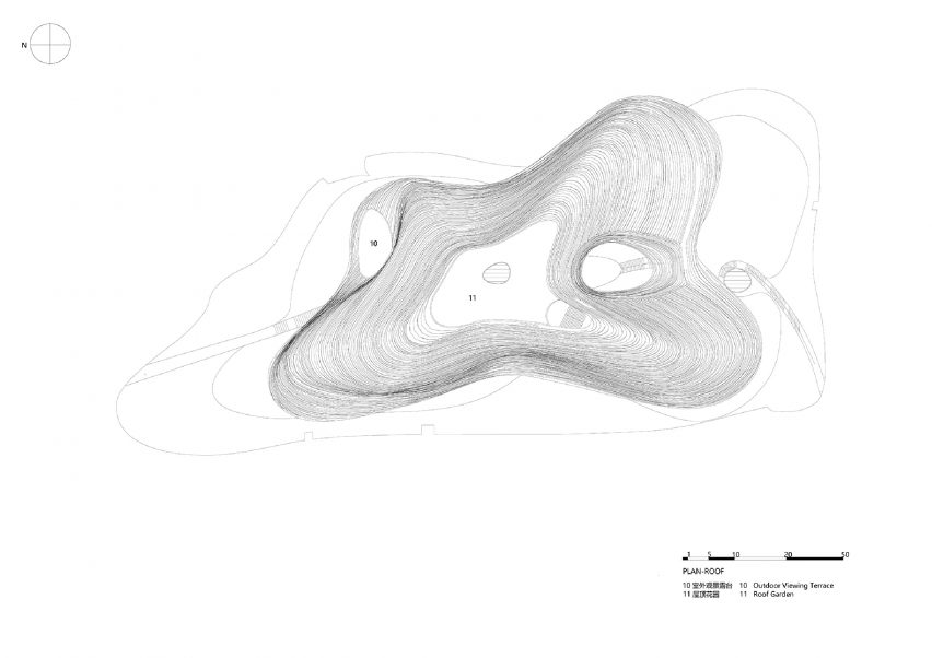 Roof plan of Liyang Museum Floating Melodies by CROX