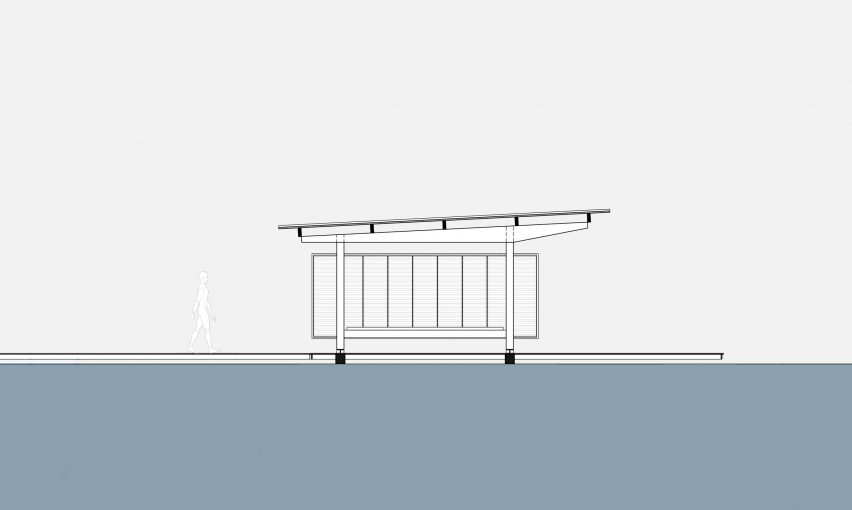 Floating Pavilion by Bruno Rossi Section