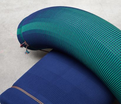 Floor Skrabanja designs 3D-knitted seats that use no staples or stitches