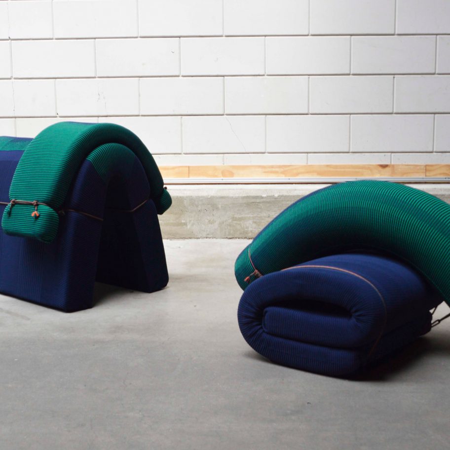 Floor Skrabanja designs 3D-knitted seats that use no staples or stitches