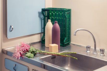Goodmoods' handmade sandstone bottles are a "satire of our plastic use"