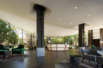 Lobby Pavilion at Lantern House by Thomas Heatherwick