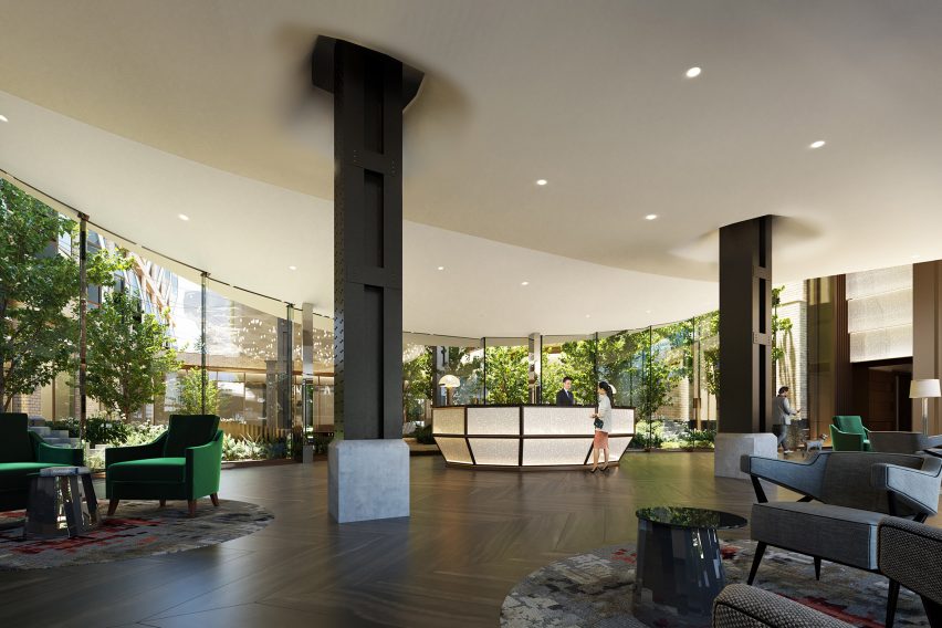 Lobby Pavilion at Lantern House by Thomas Heatherwick