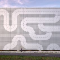 Lego car park in Billund by CEBRA 