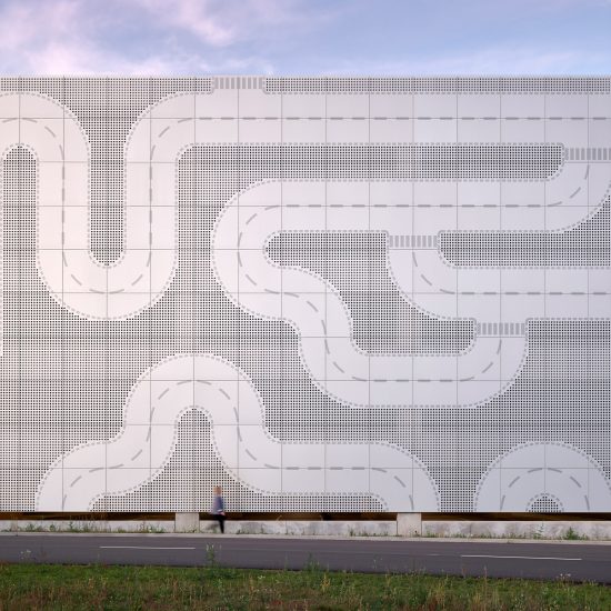 Lego car park in Billund by CEBRA 