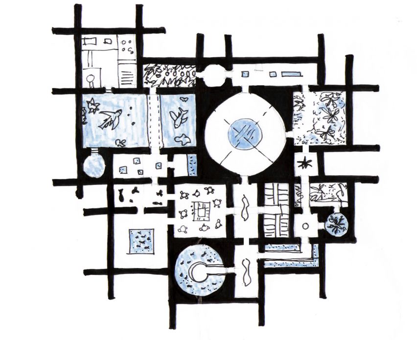 Mazatlán Aquarium by Tatiana Bilbao sketch plan