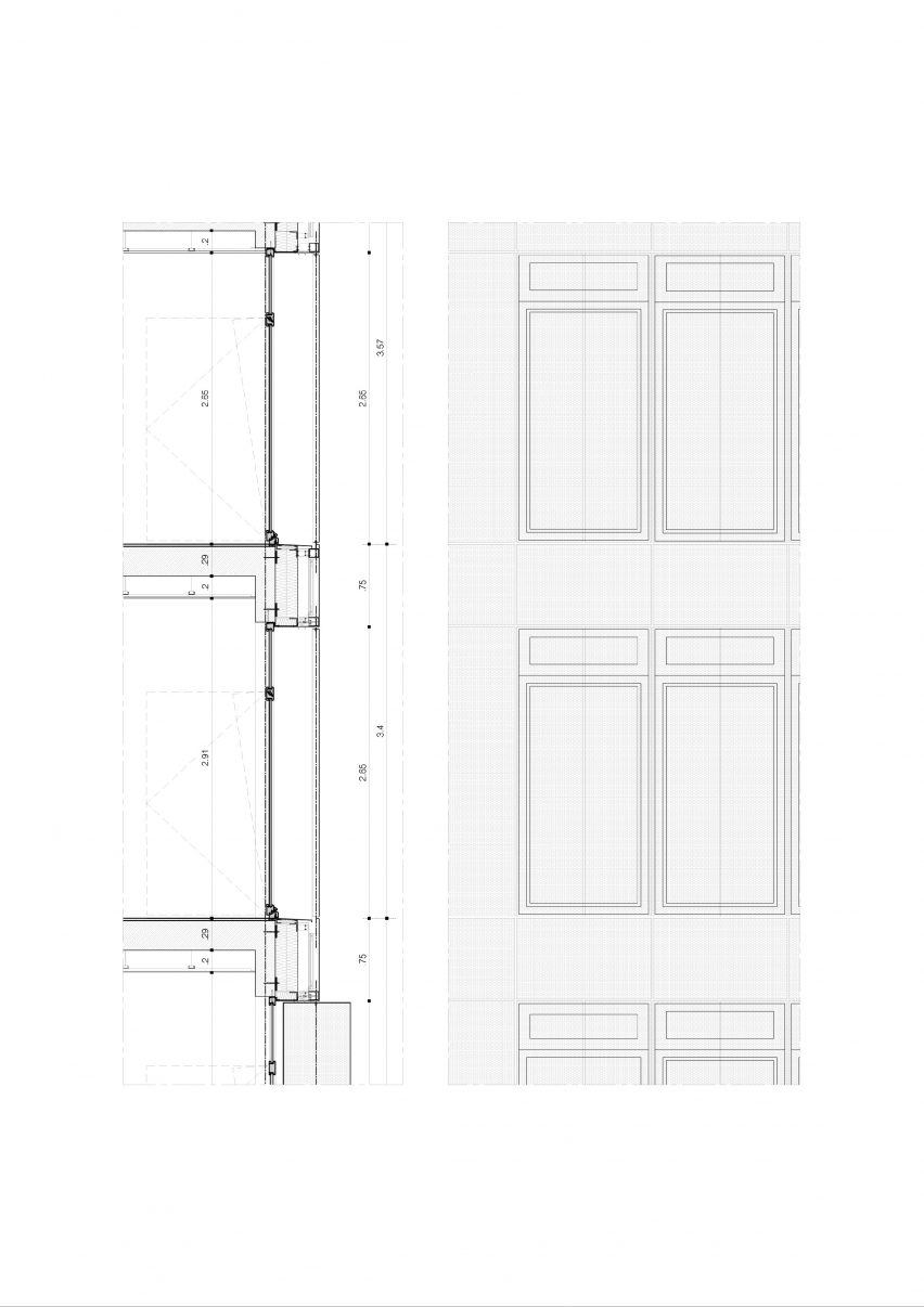 Technical detail of Minimum security prison in Nanterre by Local Architecture Network LAN