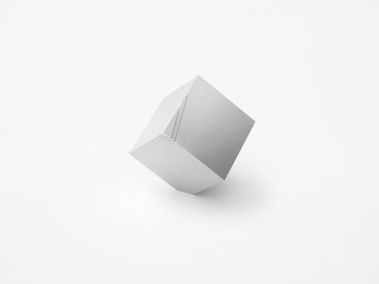 Nendo's Cubic Clock only reveals "its true form" twice per day