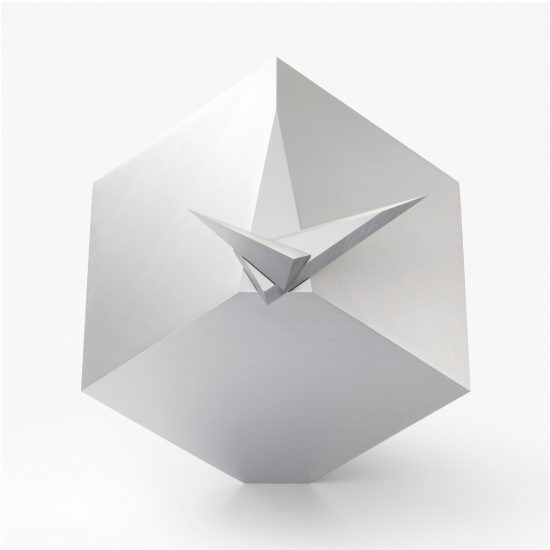 Nendo's Cubic Clock only reveals "its true form" twice per day