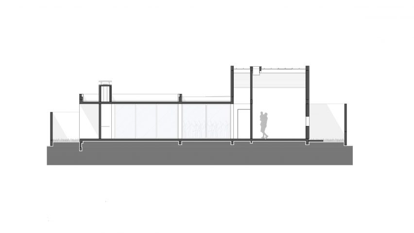 Courtyard House​ by Bernardo Richter Section