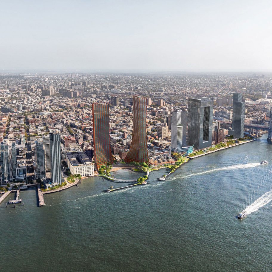 BIG and Field Operations design resilient park and skyscrapers for Williamsburg waterfront