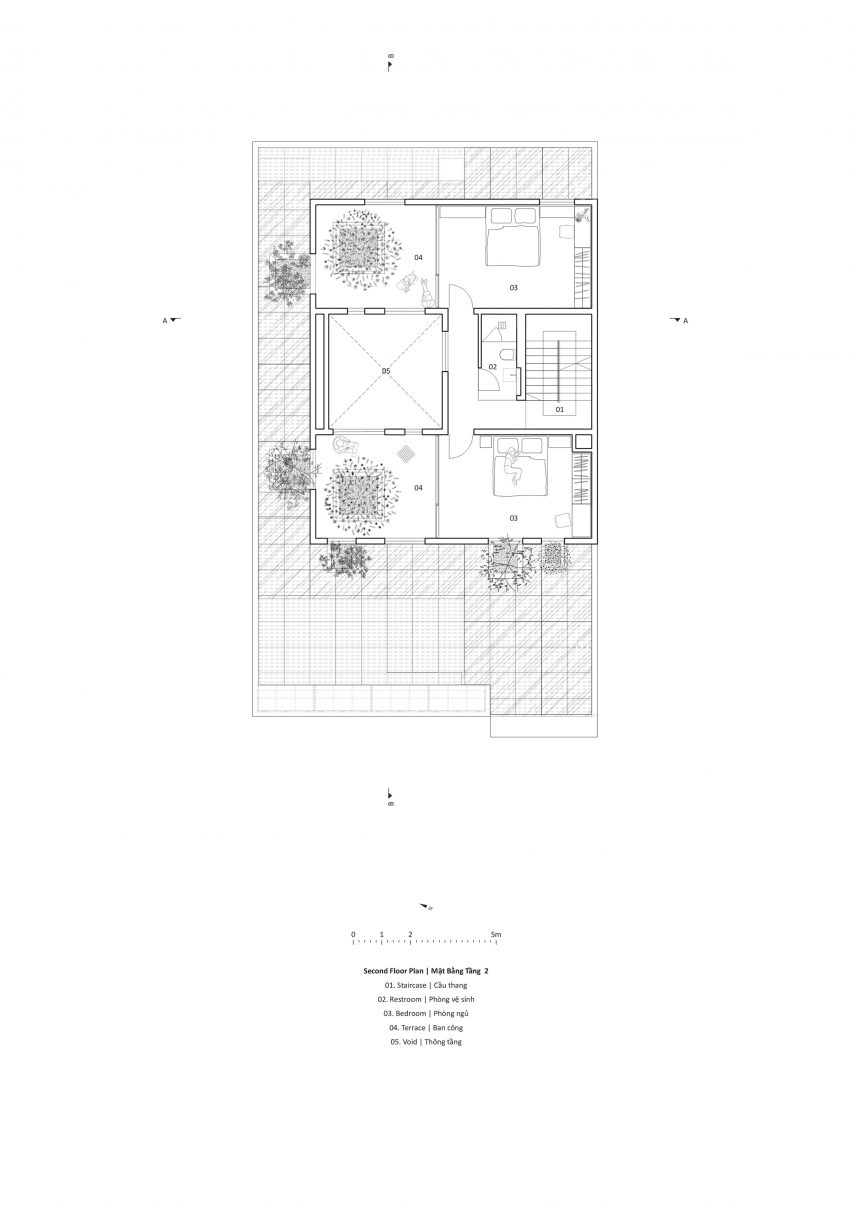 First floor plan of Sky House by MIA Design Studio