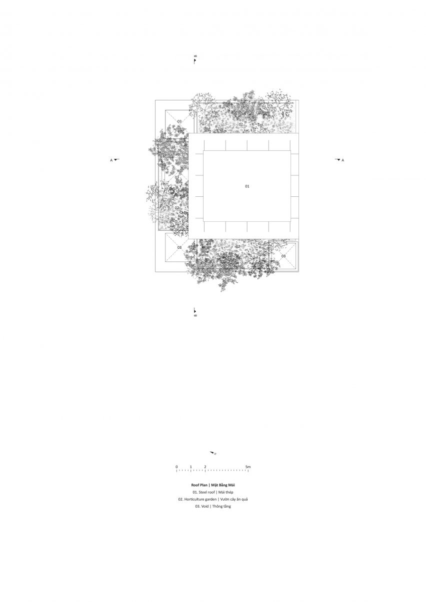 Roof plan of Sky House by MIA Design Studio