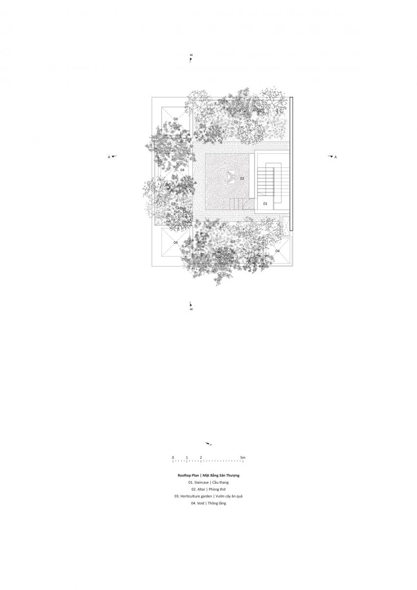 Third floor plan of Sky House by MIA Design Studio