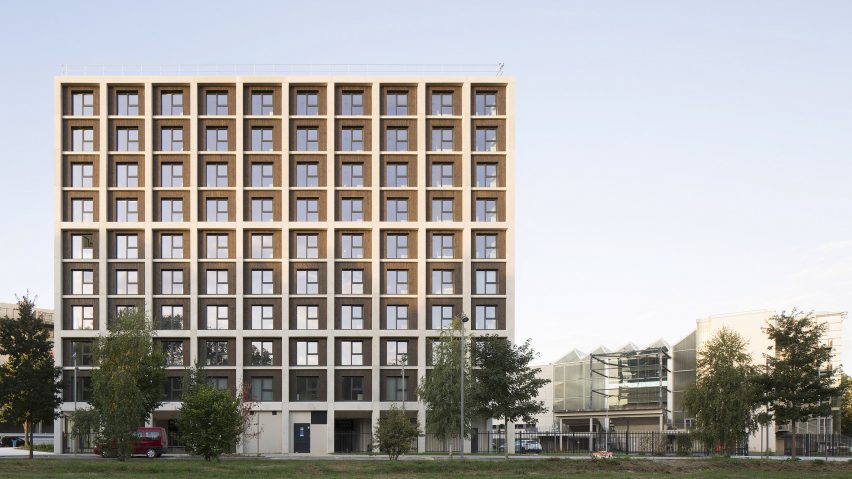 Student housing block by Atelier Villemard et Associés (AVA) in Champs-sur-Marne