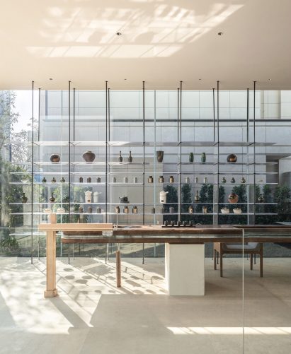 TEA Community Centre by Waterfrom Design entrance pavilion