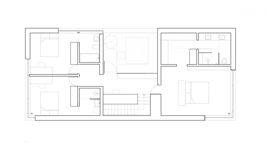 The Brick House by Campos Studio Second Floor Plan